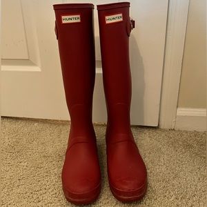 Hunter Rain Boots (Red)